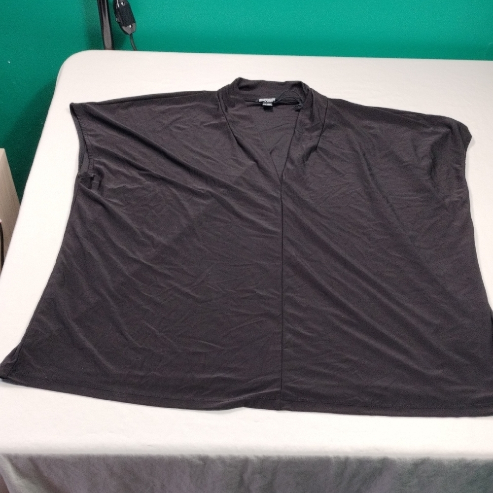 Buffalo David Bitton Women's Black  V-Neck Top Size 2X